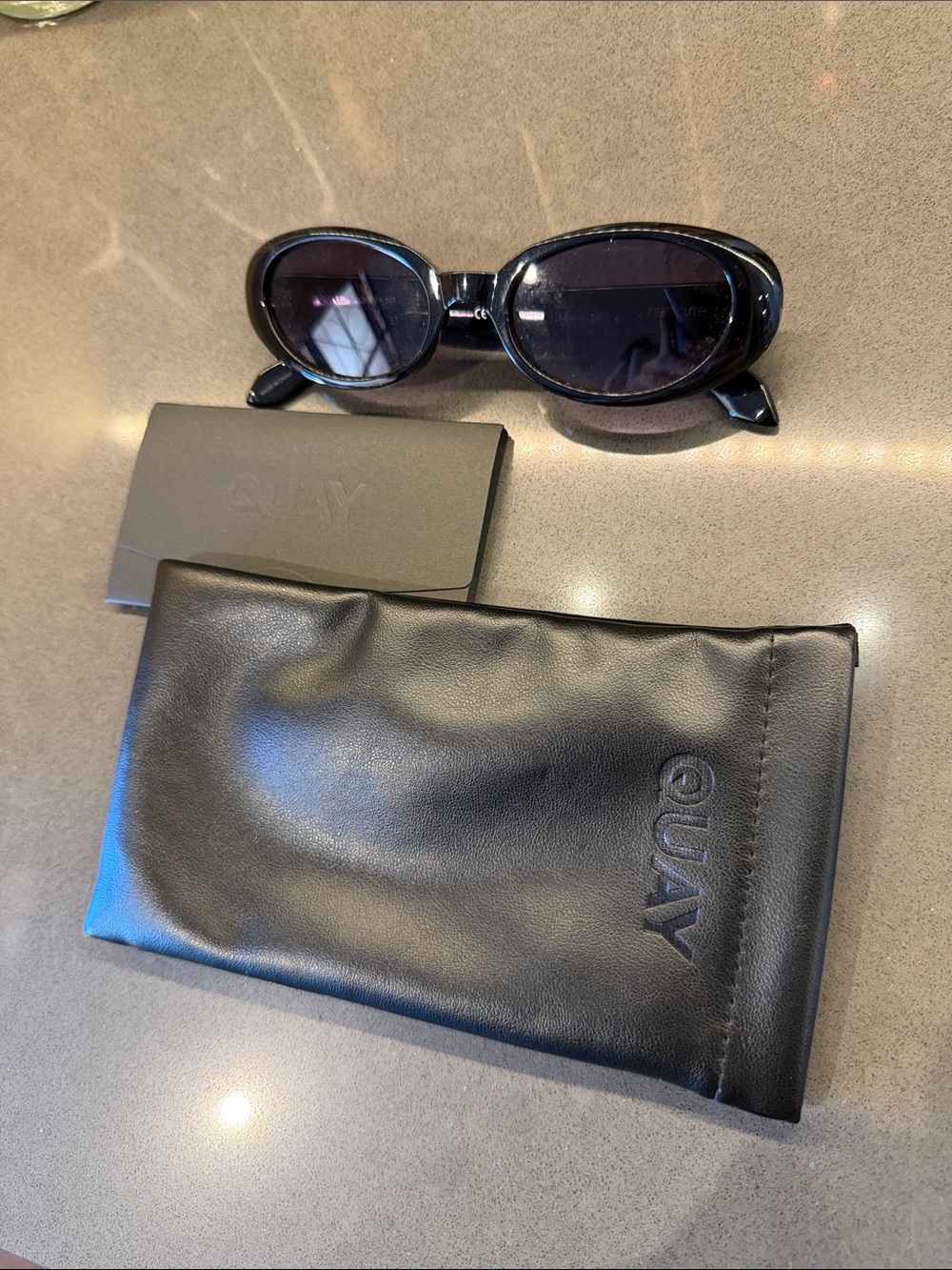 Quay Australia Black Frame Sunglasses